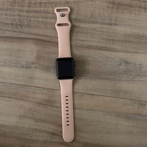 Apple Smartwatch with Light Pink Band